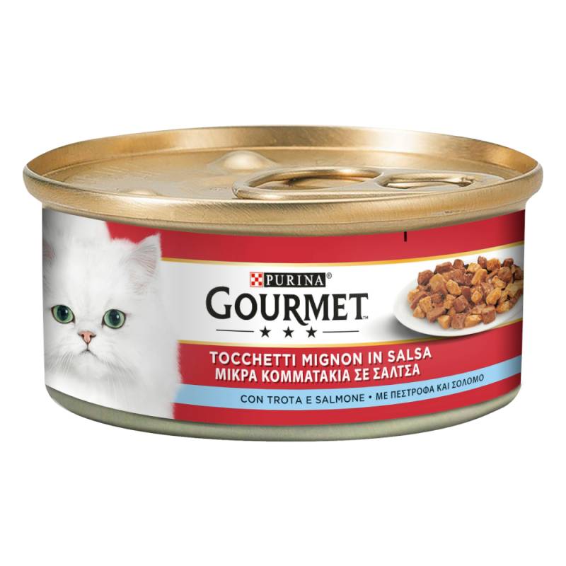 Gourmet Nassfutter 24 x 195 g - Forelle & Lachs von Gourmet