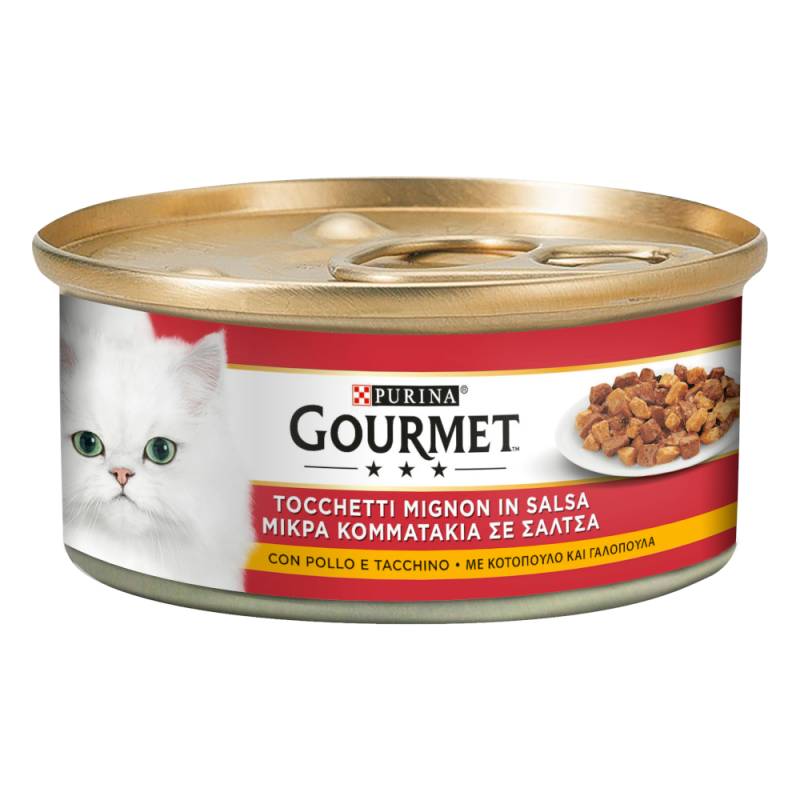 Gourmet Nassfutter 24 x 195 g - Huhn & Truthahn von Gourmet