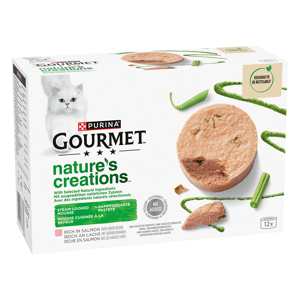 Gourmet Nature's Creations Pastete 12 x 85 g - Lachs & grüne Bohnen von Gourmet