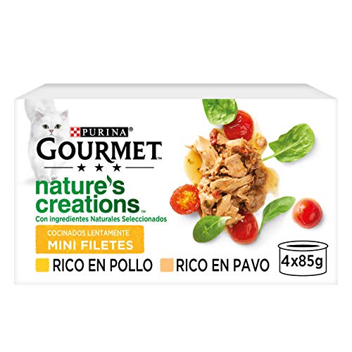 Gourmet Nestle Purina Nature's Creation Nassfutter für Katzen, Huhn und Truthahn, 12 x 4, 85 g von Gourmet