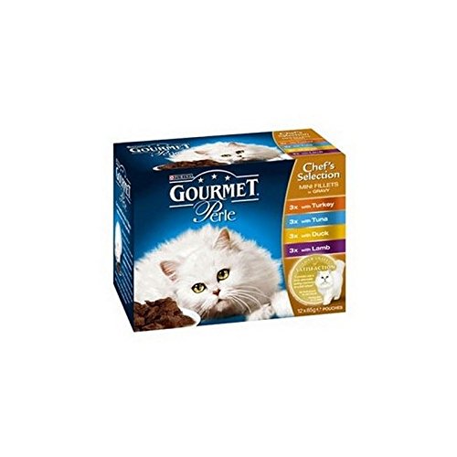 Gourmet Perle Erwachsene Katzenfutter Mit Truthahn, Thunfisch, Ente & Lamm 85G 12 Pack (1.02Kg) von Gourmet