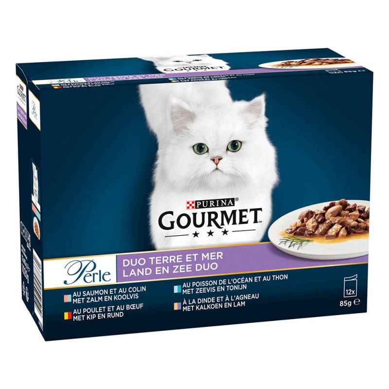 Gourmet Perle Gemischte Auswahl 12 x 85 g - Duo vom Land & aus dem Meer von Gourmet