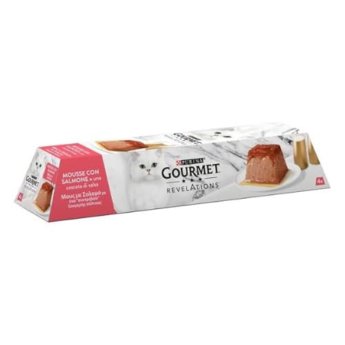Gourmet Revelations Nassfutter für ausgewachsene Katzen, Gelée mit Lachs, 24 Packungen à 57 g von Gourmet