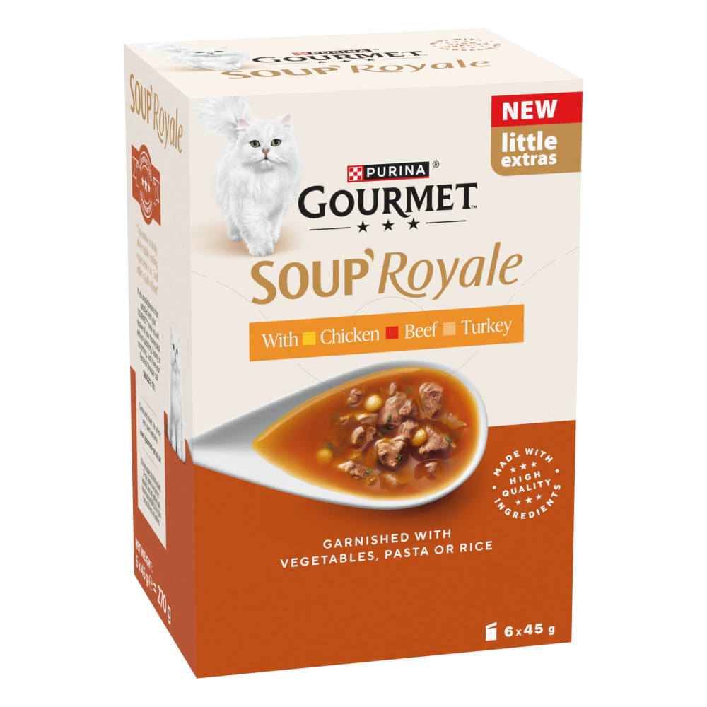 Gourmet Soup Royale 6 x 45 g - Fleischauswahl (3 Sorten) von Gourmet