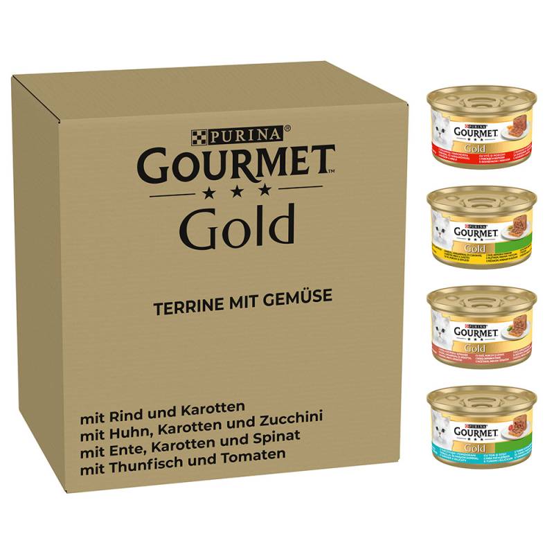 Jumbopack Gourmet Gold Terrine 96 x 85 g - mit Gemüse von Gourmet