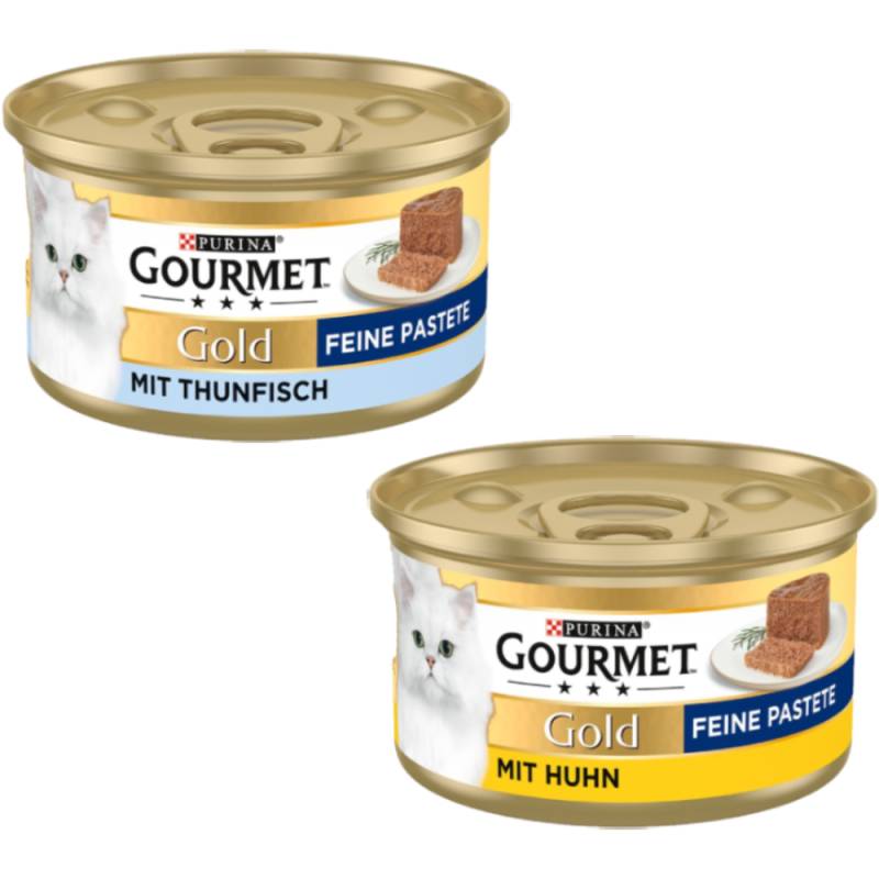 Mixpaket Gourmet Gold Feine Katzenfutter  Pastete 48 x 85 g - Mix 3 (Huhn, Thunfisch) von Gourmet