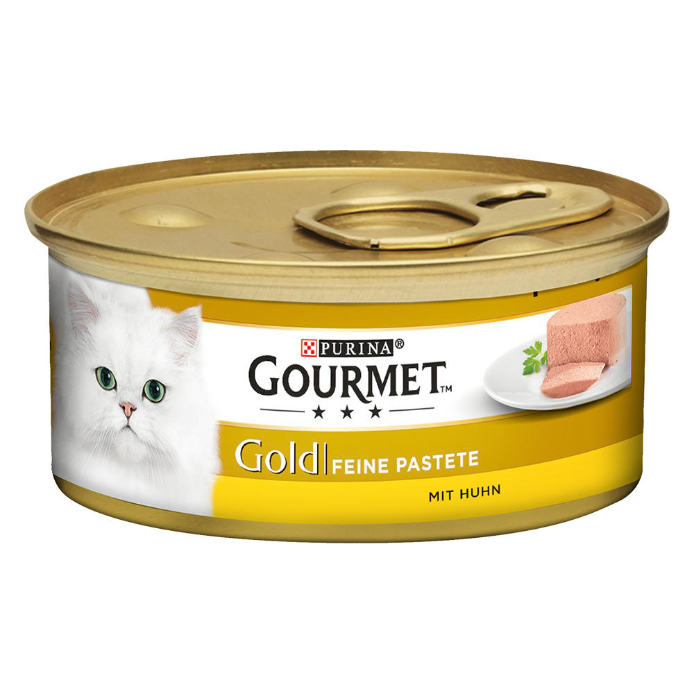 Mixpaket Gourmet Gold Feine Pastete 48 x 85 g - Mix 5: Huhn, Truthahn, Ente/Spinat von Gourmet