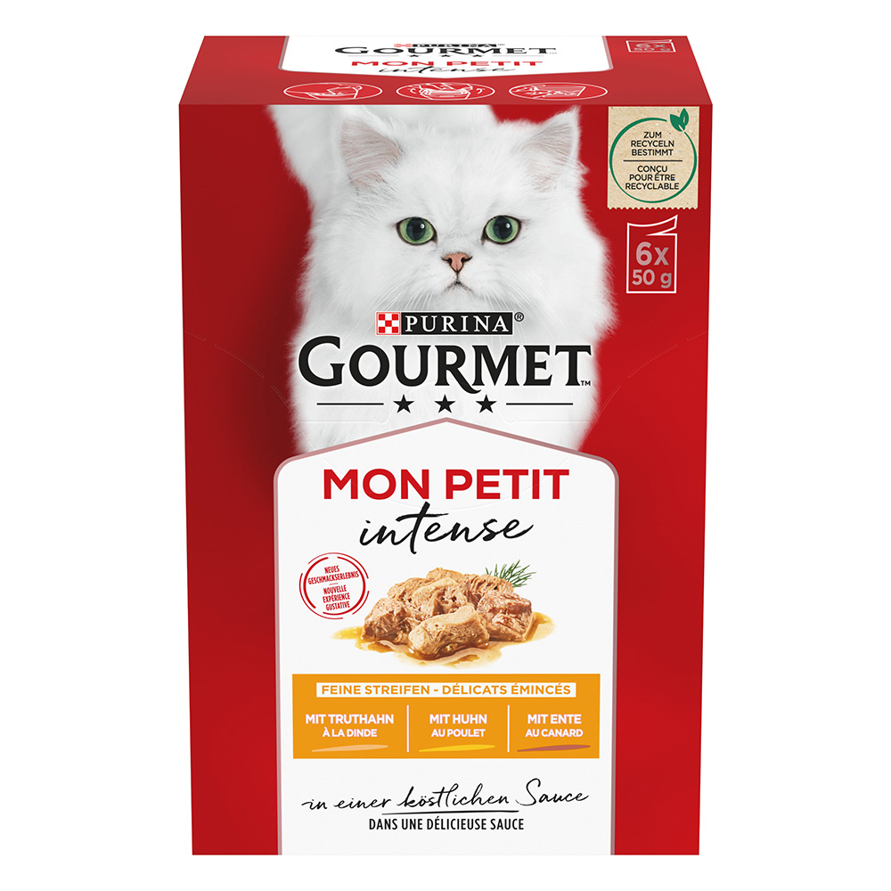 Mixpaket Gourmet Mon Petit 6  x 50 g - Ente, Huhn, Truthahn von Gourmet