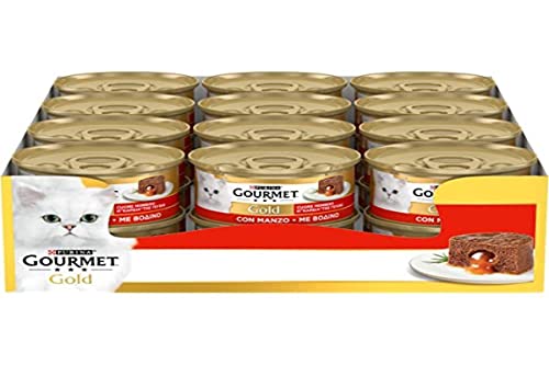 Purina Gourmet Gold, Feuchtfutter für Katzen, weich, mit Rind, 24 Dosen zu je 400 g Purina Gourmet Gold, Feuchtfutter für Katzen, weich, mit Rind, 24 Dosen zu je 400 g von Gourmet