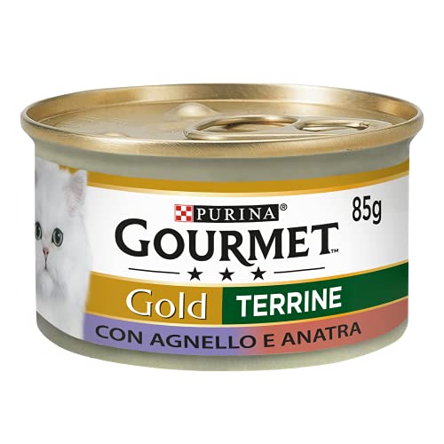 Purina Gourmet Gold Pastete Feuchte Katze Lamm und Ente, 24 Dosen à 85 g von Gourmet