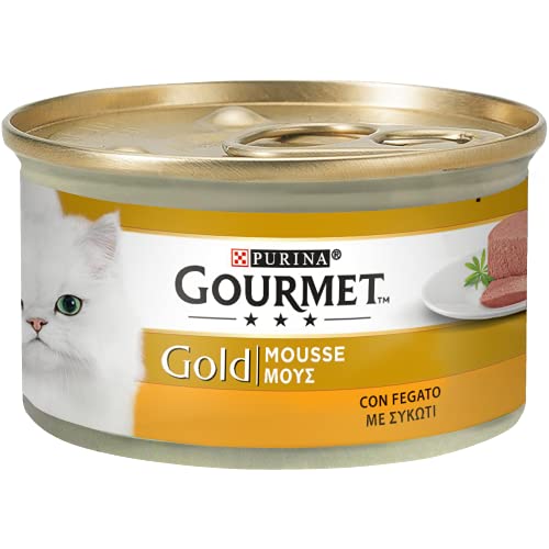 Purina Gourmet Gold Feuchtigkeitsmousse mit Legierung, 24 Dosen à 85 g, 24 x 85 g von Gourmet