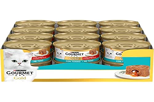 Purina Gourmet Gold Herz weich feucht Katze mit Thunfisch - 24 Dosen à 85 g (24 x 85 g) von Gourmet