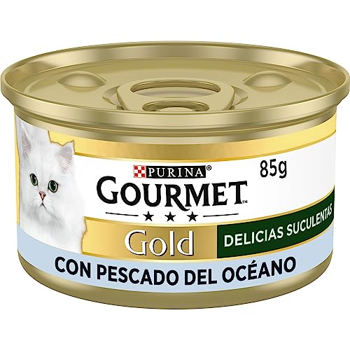 Purina Gourmet Gold Sukkulente Leckereien, Nassfutter für Katzen mit Meeresfischen, 85 g Dose von Gourmet