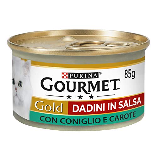 Purina Gourmet Gold Würfel aus Sauce, für Katzen mit Hase und Härte, 24 Dosen à 85 g von Gourmet