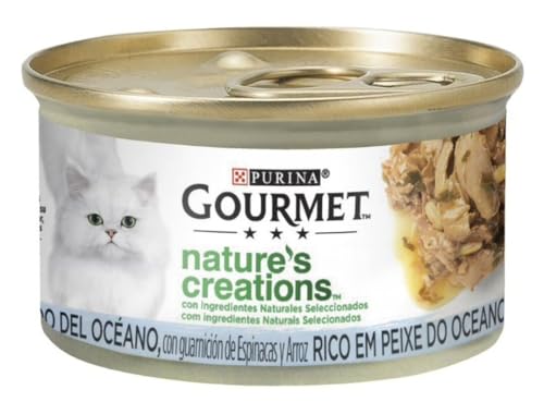 Purina Gourmet Nature's Creations Natürliches Nassfutter für Katzen mit Meeresfischen, 24 x 85 g von Gourmet