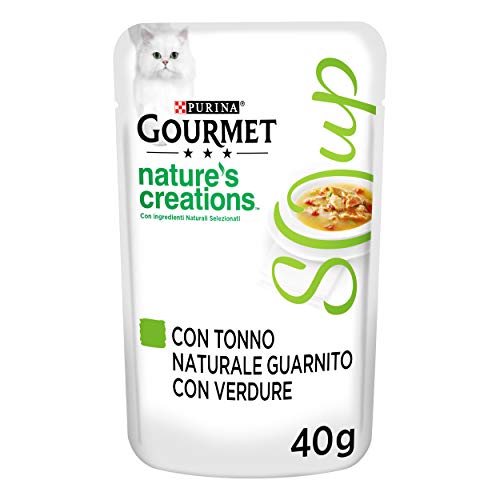 Purina Gourmet Nature's Creations Soup Feuchte Katzen mit natürlichem Thunfisch und Gemüse, 32 Beutel à 40 g Ciacuna von Gourmet