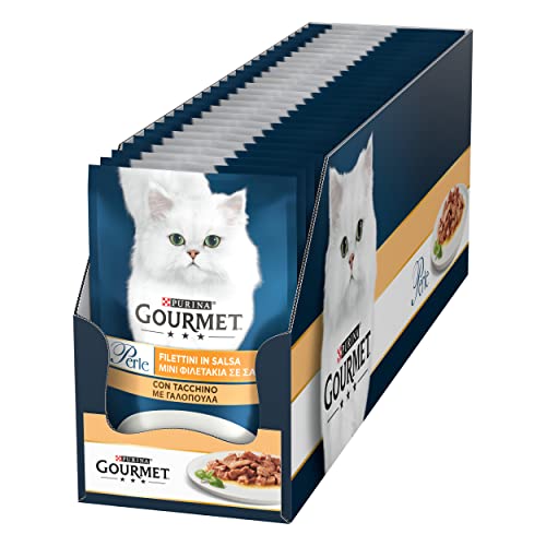 Purina Gourmet Perlen in Sauce Nassfutter für Katzen mit Truthahn, 26 Beutel à 85 g von Gourmet