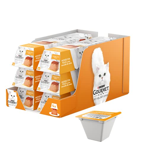Purina Gourmet Revelations Mousse mit Sauce, Nassfutter für Katzen mit Huhn, 4 Pyramiden à 57 g Purina Gourmet Revelations Mousse mit Sauce, Nassfutter für Katzen mit Huhn, 4 Pyramiden à 57 g von Gourmet