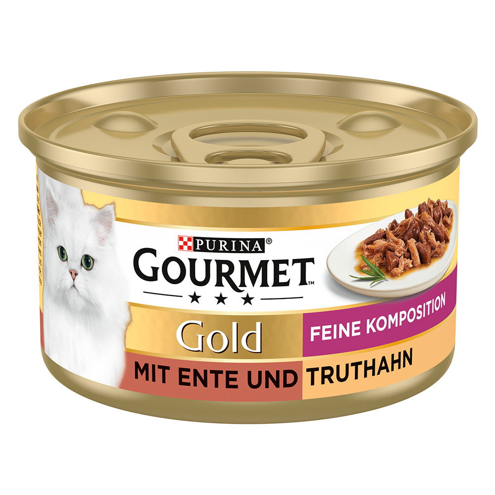 Sparpaket Gourmet Gold Feine Komposition 24 x 85 g - Ente & Truthahn von Gourmet