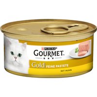 Sparpaket Gourmet Gold Feine Pastete 48 x 85 g - Mix (Huhn, Thunfisch, Ente/Spinat, Lamm/Bohnen) von Gourmet