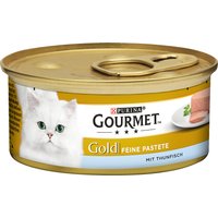 Sparpaket Gourmet Gold Feine Pastete 48 x 85 g - Mix (Thunfisch, Seelachs/Karotte, Forelle/Tomate) von Gourmet