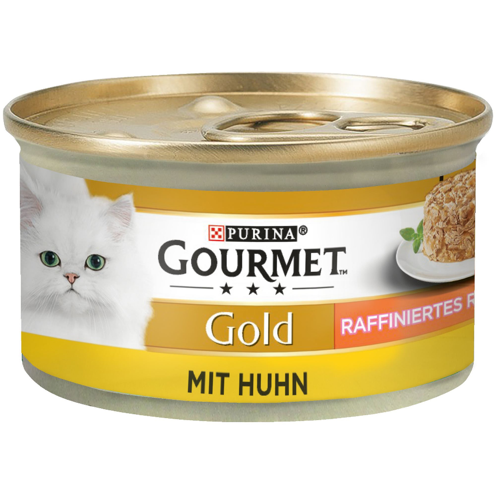 Sparpaket Gourmet Gold Raffiniertes Ragout 24 x 85 g - Mixpaket (Rind & Huhn) von Gourmet