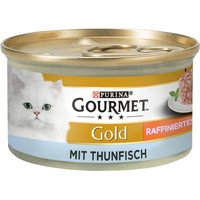 Sparpaket Gourmet Gold Raffiniertes Ragout 48 x 85 g - Mix (Huhn, Thunfisch) von Gourmet