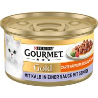 Sparpaket Gourmet Gold Zarte Häppchen 48 x 85 g - Kalb & Gemüse von Gourmet