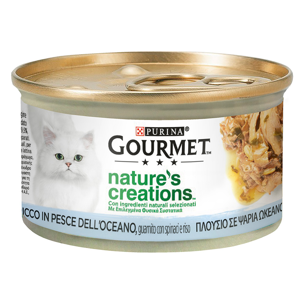 Sparpaket Gourmet Nature's Creations 24 x 85 g - Meeresfisch mit Spinat Sparpaket Gourmet Nature's Creations 24 x 85 g - Meeresfisch mit Spinat von Gourmet