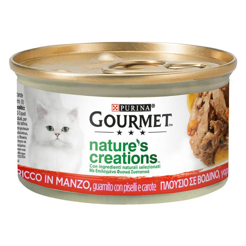 Sparpaket Gourmet Nature's Creations 24 x 85 g - Rind mit Erbsen & Karotten von Gourmet