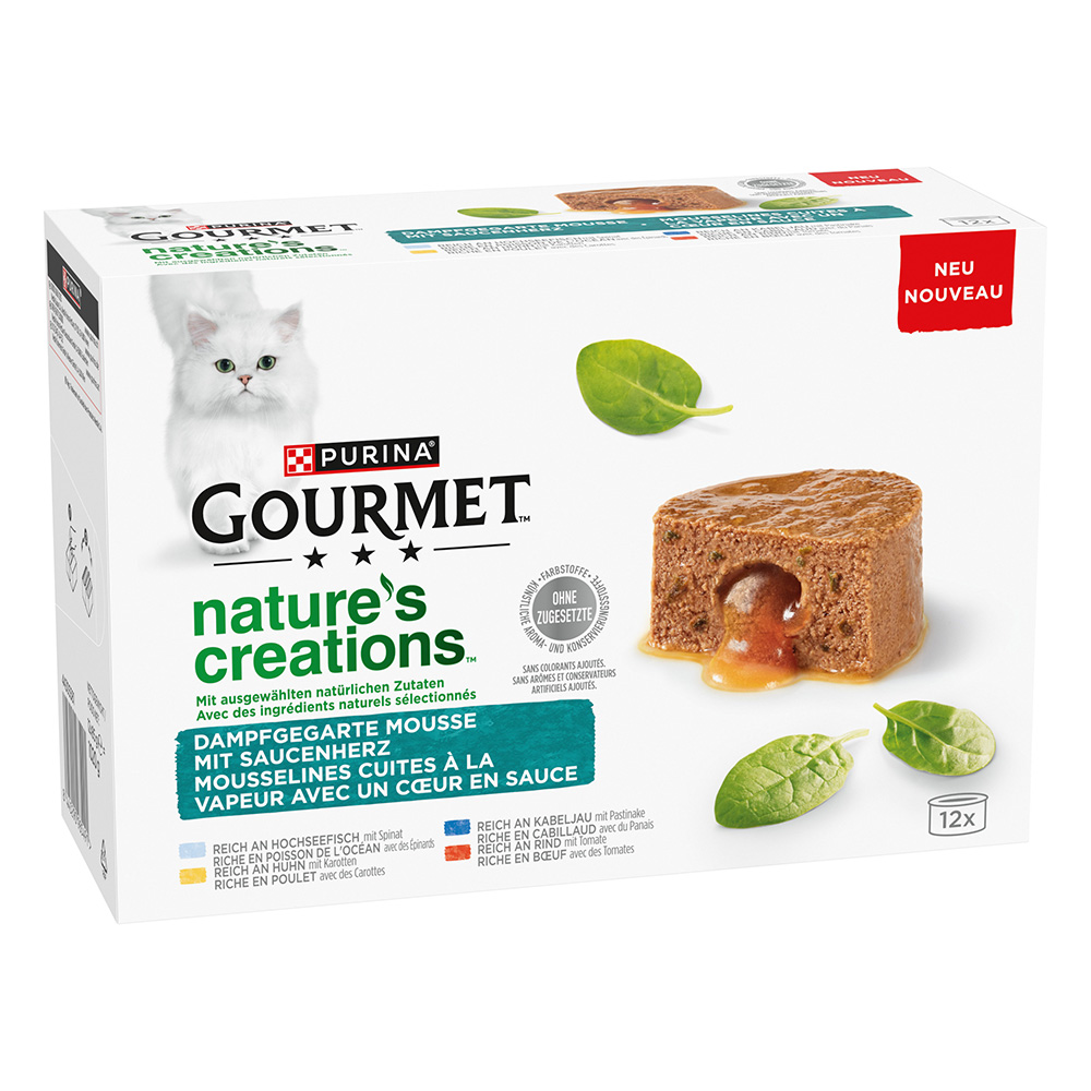 Sparpaket Gourmet Nature's Creations Gravy Heart 24 x 85 g - Meeresfisch von Gourmet