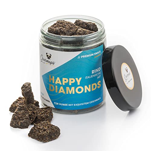 Happy Diamonds Rind mediterrane Art/Premium Hundesnack/Belohnung für zwischendurch/Hundeleckerli ohne Getreide/mit wertvollen Vitaminen von Gourmops