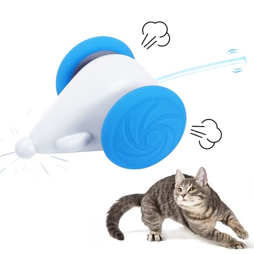 Gowkeey Interaktives Katzenspielzeug, Intelligentes Elektrisches Spielzeug für Katzen mit LED Licht, Katzen Spielzeug für Wohnungs Kätzchen, USB Aufladbar, kann die Langeweile von Haustieren lindern von Gowkeey