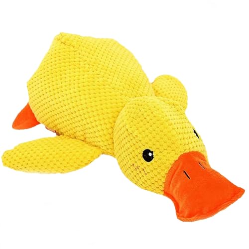 Ente Gelb Hund, Hundespielzeug Ente Gelb Unzerstörbar, Squeaky Toy, Dog Cuddly Toy, Anti-Stress Keep Calm Dogs, Cute Plush Toy (L) von Gqiwub