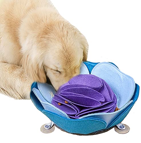 Schnüffelteppich Hund intelligenzspielzeug - Riechen rutschfest Hundespielzeug Waschbar Faltbar für Katzen Hunde Tragbare Reise zur Stressbewältigung(Premium Lila) von GraceMoment