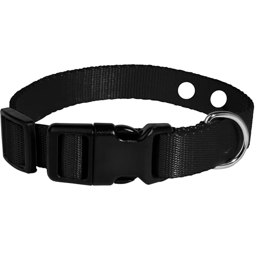 2,5 cm Nylon-E-Halsband, Ersatzband – im Boden, kompatibel mit haustiersicherem und unsichtbarem Zaun (2,5 cm, schwarz) von Gracie To The Rescue