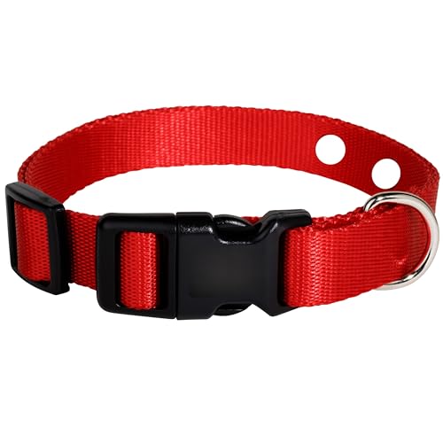 2,5 cm Nylon-E-Halsband-Ersatzband – Ersatzhalsband, Zaunhalsband, kompatibel mit haustiersicheren und unsichtbaren Zäunen, passend für die meisten PetSafe-Halsbänder (2,5 cm, rot) von Gracie To The Rescue
