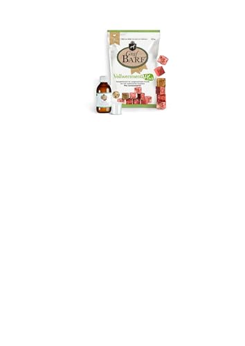 GRAF Barf Komplettpaket aus Menüs Hähnchen/Huhn mit fein zerkleinerten Knochen und Gemüse (4xVollwertmenü Plus Hähnchen, 1xSpezial Öl) Barf-Hundefutter für Hunde mit einem Körpergewicht ab 4kg von Graf BARF Alles, was Dein Hund braucht