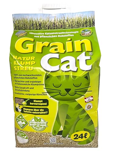 Grain Cat GrainCat 4 x 24 Liter Katzenststreu klumpend 96 Liter 96 Liter von Grain Cat