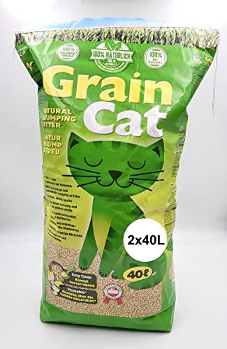 Grain Cat Grain Cat Grain Cat Öko-Katzenstreu 2X 40 L 80 Liter 80 Liter von Grain Cat