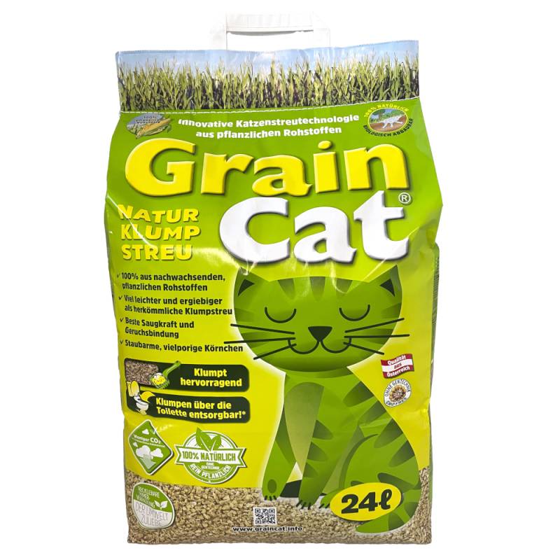 GrainCat Katzenstreu - Sparpaket: 2 x 24 l (14 kg) von GrainCat