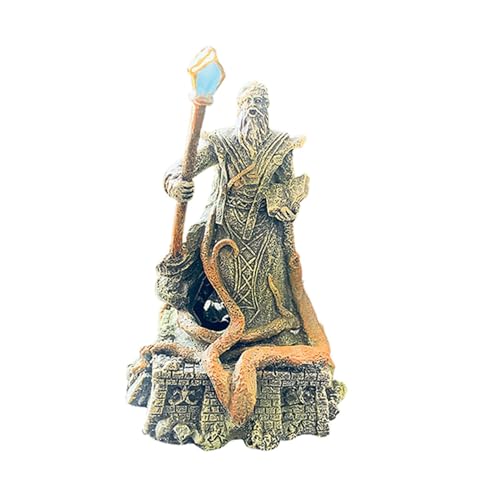 Gralara Aquarium Dekoration Magier Figur Desktop Statue für Balkon Garten von Gralara