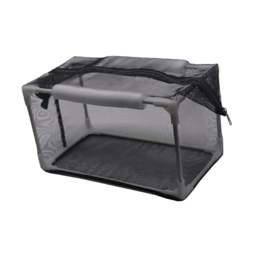 Gralara Aquariumzüchternetz -Isolationsbox mit Reißverschluss Nylonnetz für Fisch - -Brüterei, 62x32x32cm von Gralara
