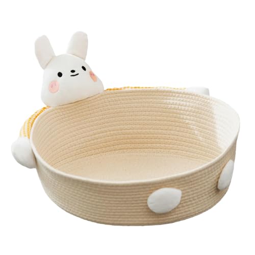 Gralara Baumwollseil-Katzenbett, gewebter Korb, handgefertigtes Katzenkratzpad, Kratzbaum, kleines Hundebett, Katzennest für Haustiere, Kitty, Kaninchen M Gralara Baumwollseil-Katzenbett, gewebter Korb, handgefertigtes Katzenkratzpad, Kratzbaum, kleines Hundebett, Katzennest für Haustiere, Kitty, Kaninchen M von Gralara