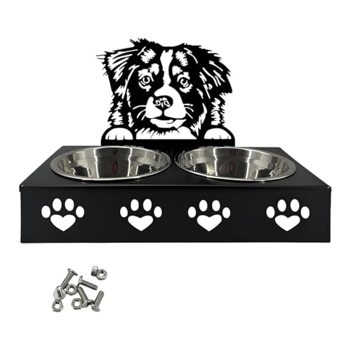 Gralara Doppelnapf für Katzen, Futter- und Wasserschale, erhöhtes Design für Welpen, E Gralara Doppelnapf für Katzen, Futter- und Wasserschale, erhöhtes Design für Welpen, E von Gralara