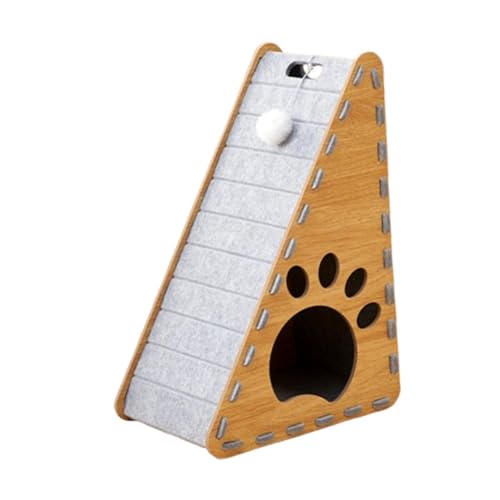 Gralara Dreieckige Kratzfläche für Katzen mit Spielball, Möbel Schutz, Dämmerungsgrau Gralara Dreieckige Kratzfläche für Katzen mit Spielball, Möbel Schutz, Dämmerungsgrau von Gralara