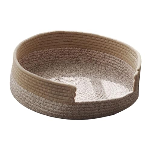 Gralara Gewebter Katzenbett Korb Nest Katze Kratzer Kätzchen Bett für Pet Toys Innenkatzen, Braun Grau Gralara Gewebter Katzenbett Korb Nest Katze Kratzer Kätzchen Bett für Pet Toys Innenkatzen, Braun Grau von Gralara