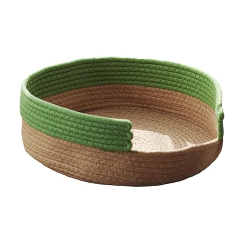 Gralara Gewebter Katzenbett Korb Nest Katze Kratzer Kätzchen Bett für Pet Toys Innenkatzen, Grün Braun Gralara Gewebter Katzenbett Korb Nest Katze Kratzer Kätzchen Bett für Pet Toys Innenkatzen, Grün Braun von Gralara