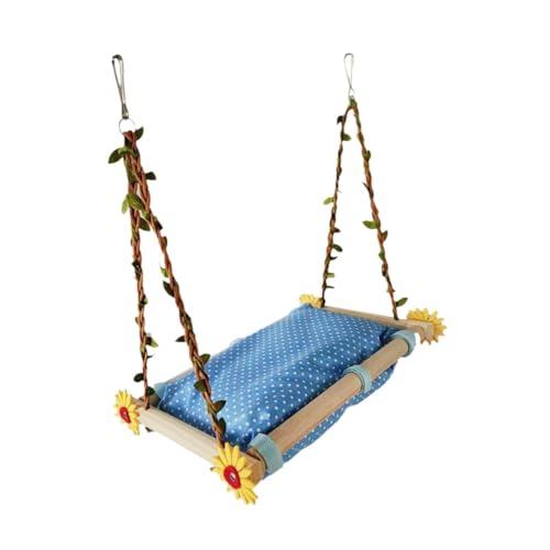 Gralara Hängemattensitzstange für Vögel und Papageien, Zubehör für Papageienständer, Vogelbett zum Aufhängen, Vogelstangen, Käfigspielzeug für Nymphensittiche, Blau Gralara Hängemattensitzstange für Vögel und Papageien, Zubehör für Papageienständer, Vogelbett zum Aufhängen, Vogelstangen, Käfigspielzeug für Nymphensittiche, Blau von Gralara