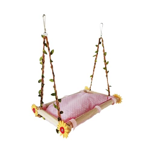 Gralara Hängemattensitzstange für Vögel und Papageien, Zubehör für Papageienständer, Vogelbett zum Aufhängen, Vogelstangen, Käfigspielzeug für Nymphensittiche, Rosa Gralara Hängemattensitzstange für Vögel und Papageien, Zubehör für Papageienständer, Vogelbett zum Aufhängen, Vogelstangen, Käfigspielzeug für Nymphensittiche, Rosa von Gralara